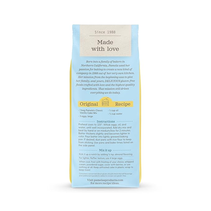 Pamela's Products - Vanilla Cake - Mix - Case of 6-21 oz.