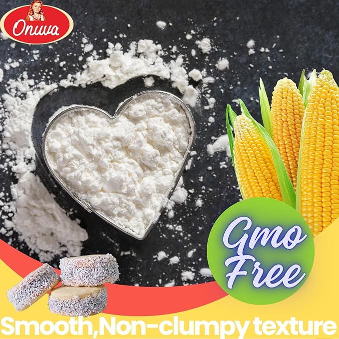 Onuva's Corn Starch (55 lbs 25 kg) - Gluten Free - Vegan - Thickener For Sauces Soup &amp Gravy