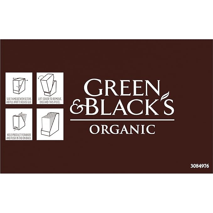 Green &amp Black's Organic Dark Chocolate Bar 70% Cacao 20 - 1.2 oz Bars