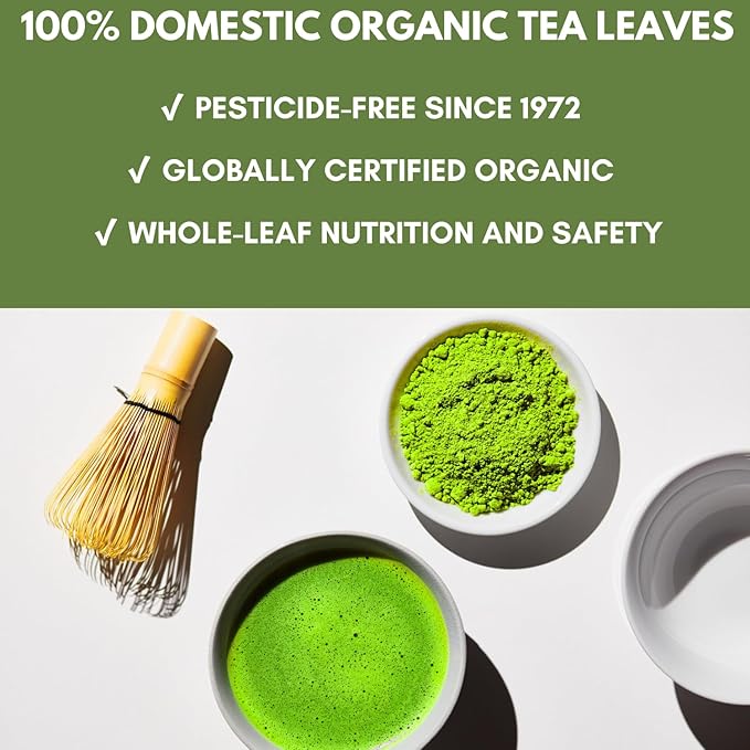 Nagomi Matcha Organic Superior Ceremonial Grade Matcha Green Tea Powder - 100% Authentic Japanese First Harvest from Uji Kyoto (100g / 3.53oz)
