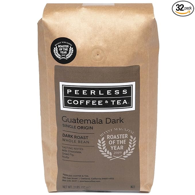 Peerless Guatemala Whole Bean Coffee (2 lb.) — Direct Trade Guatemala Antigua Dark Roast Made from 100% Arabica Coffee Beans