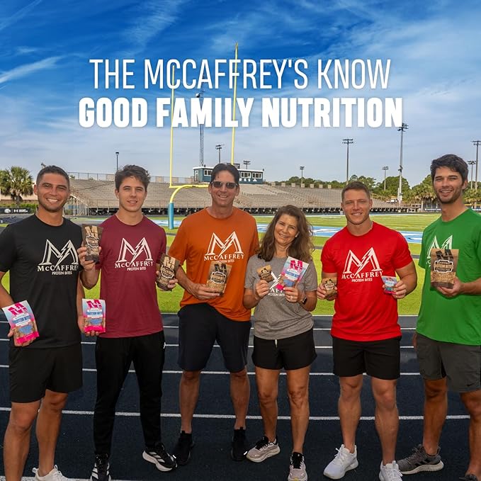 McCaffrey Protein Bites Birthday Cake + Fudge Brownie Bundle – 3-Pack of Each Flavor Vegan Gluten-Free High Fiber Energy Snacks with 4g Protein