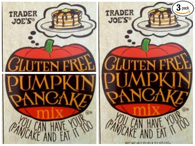 Trader Joe's Gluten Free Pumpkin Pancake Mix 18.5 Oz (Pack of 3)
