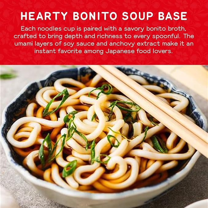 Shirakiku Sanukiya Instant Noodle cups (Bonito Pack of 2)