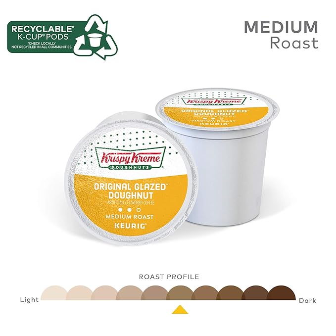 Krispy Kreme Original Glazed Doughnut Single-Serve Keurig K-Cup Pods Flavored Medium Roast Coffee 96 Count