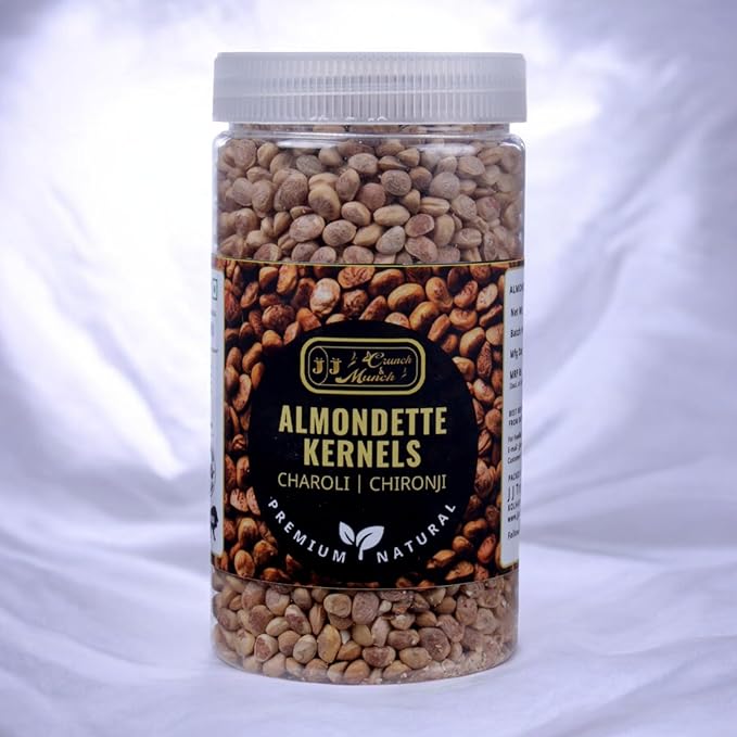 Organic Almondette Kernels (Chironji Seeds) Charoli Seeds - Rich In Nutrients Source Of Protein Fibers And Essential Minerals - Ideal For Garnishing Baking (200 gm)