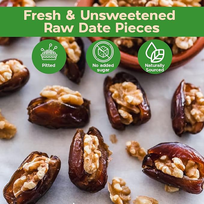 Sincerely Nuts No Sugar Added Pitted Dried Dates 3lb - Whole Fresh Unsweetened Dry Date Pieces - Natural Non Sugared Dates for Mixed Fruits Bread &amp Smoothies - Vegan Kosher &amp Gluten Free Sn