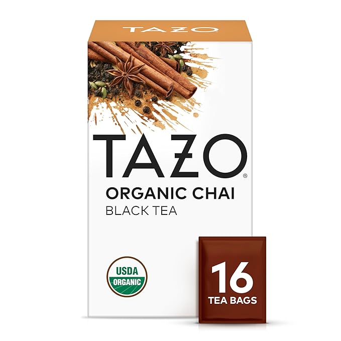 TAZO Tea Bags Black Tea Vanilla Caramel Chai Pumpkin Spice Chai Awake English Breakfast Organic Chai &amp Organic Earl Grey (1ea) (Variety Pack)