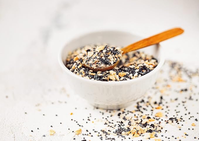 Food to Live - Everything Bagel Seasoning Mix 2 Pounds – A Blend of White and Black Sesame Seeds Minced Garlic Onion and Himalayan Pink Salt Flakes. Great as a Topping and Baking Ingredient