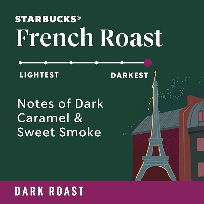 Starbucks Whole Coffee Beans Dark Roast Hot or Iced Coffee French Roast 40 oz