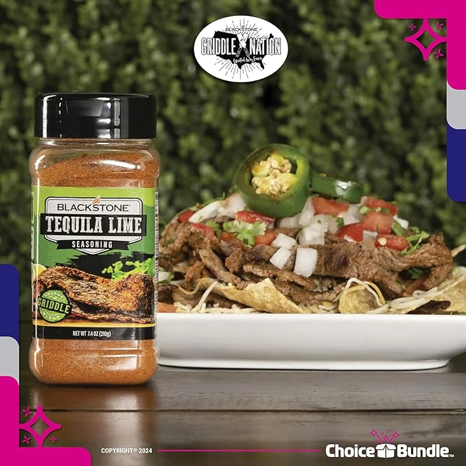 Blackstone Tequila Lime Seasoning – Gourmet Griddle Premium Barbecue Rub 2 Pk (14.8 oz) + BBQ Masters &amp Opener (4 Items)!
