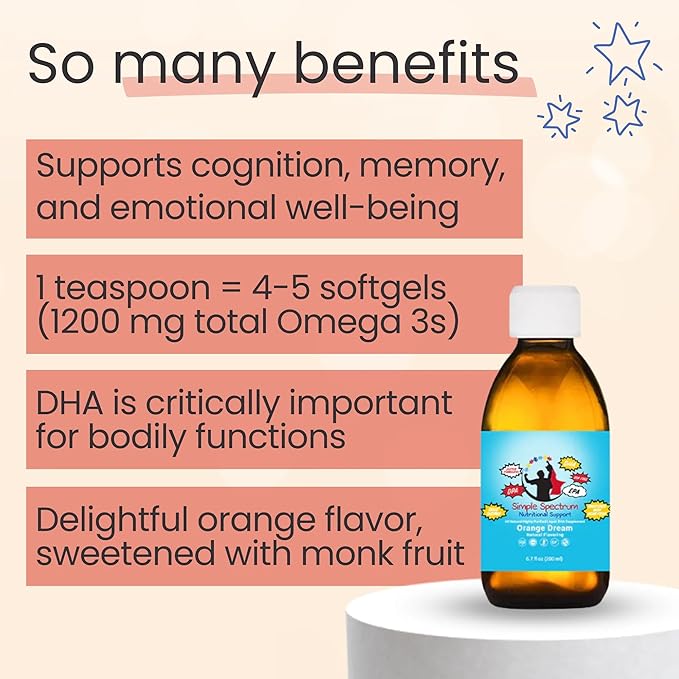 Simple Spectrum All Natural Fish Oil Omega 3 DHA Supplement