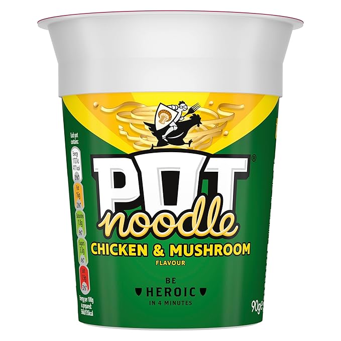 Pot Noodle Chicken and Mushroom 90 g (Pack of 12)