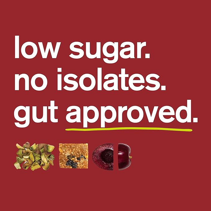 Skratch Labs Energy Bar | Cherry + Pistachio (12 Pack) | Plant Based Healthy Snack | Low Sugar - 5g Protein | Non-GMO Gluten Free Soy Free Vegan Kosher
