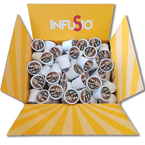 96 Count - French Roast Single serve Coffee pods for Keurig K Cup® Brewers - InfuSio Premium Roasted Coffee (French Roast 96 count Compatible with 2.0)……