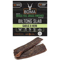 Boma Biltong Slab (Garlic &amp Herb) - Air-Dried Grass Fed Grass Finished Beef Jerky Snack | Keto Paleo Whole30 Friendly Carnivore Diet | Charcuterie South African Beef Jerky Gluten Free Soy F