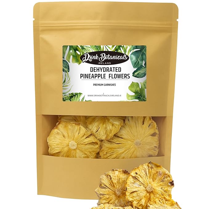 Dehydrated Dried Orange Slices (100g) &amp Dehydrated Dried Pineapple Slices Flowers (100g) For Cocktails Snacking Baking Cakes Cooking | No Added Sugar