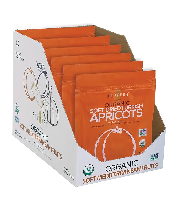 Amphora Soft Dry Fruit Organic Apricots ( 6 Ounce pack of 6 )