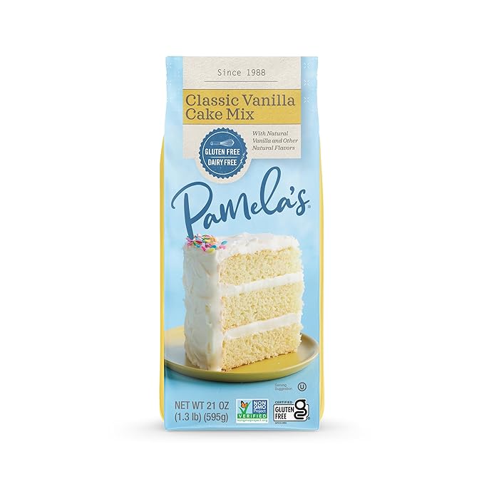 Pamela's Gluten Free Cake Mix Classic Vanilla 21 OZ