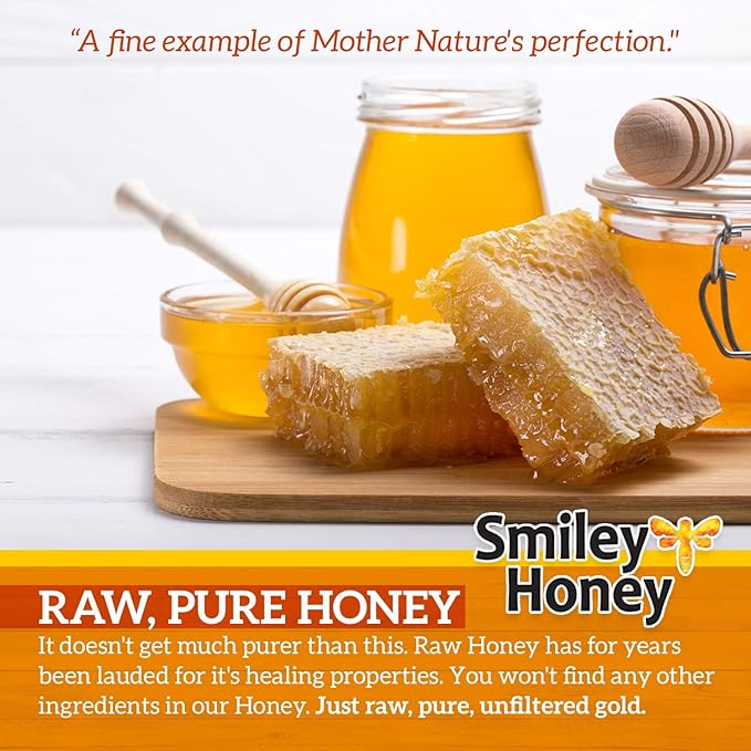 Smiley Honey - 100% Tupelo Honey Raw and Unfiltered (16 oz)