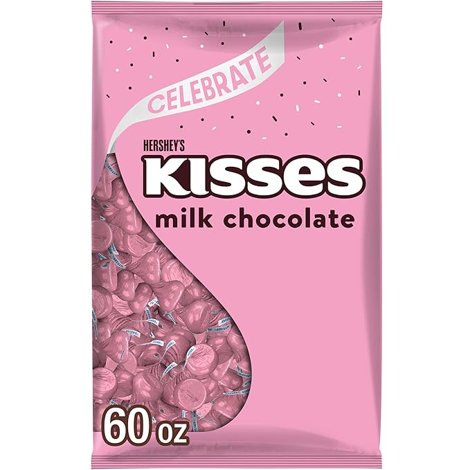 HERSHEY'S KISSES Milk Chocolate Candy Bulk Bag 60 oz