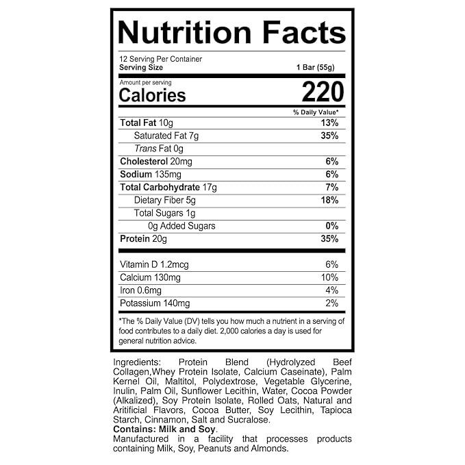 REDCON1 MRE Oatmeal Chocolate Chip Protein Bars - 12 Count Snack Bars for Breakfast or Post-Workout
