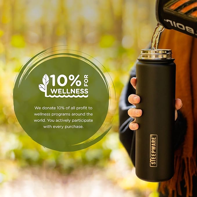 The Tea Spot Steepware Tea Tumbler Tea Thermos 22oz Violet- Travel Bottle with Tea Infuser for Loose Leaf Tea or Iced Coffee - Sleek Double-Walled Insulated Bottle