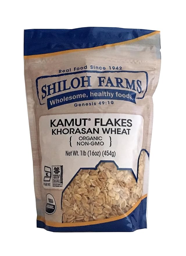 Shiloh Farms Organic Kamut Flakes - Bulk 6 Count of 16 Oz Naturally Sweet and Buttery Certified Organic Perfect for Gourmet Dishes