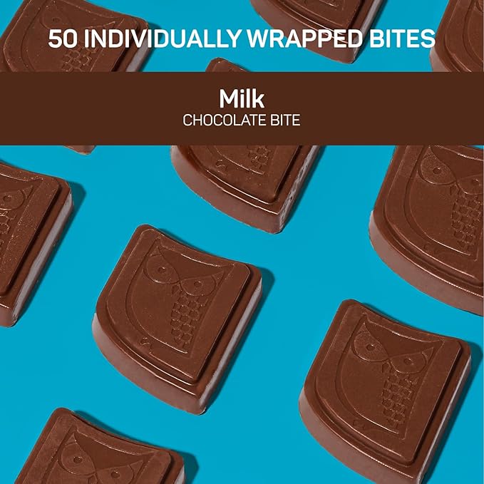 AWAKE - Caffeinated Chocolate Bites - Milk Chocolate 50 Bites - 50mg Caffeine - Individually Wrapped Energy Bites - Coffee Alternative - Fairtrade Gluten Free Non GMO - 0.48oz