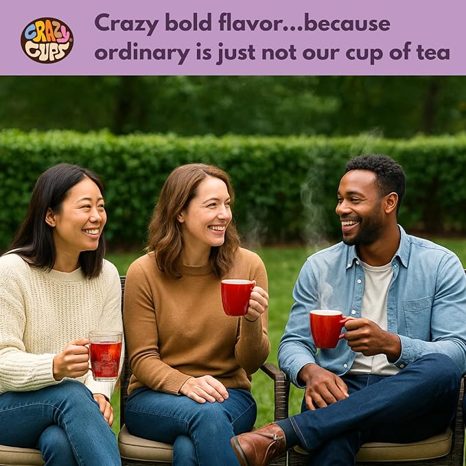 Crazy Cups Smooth Earl Grey Herbal Tea Pods 22 Count | Caffeine Free Kosher Certified Black Tea Blend with Licorice Root &amp Star Anise K Cup Compatible Bold Bergamot Flavor Gluten Free Vegan