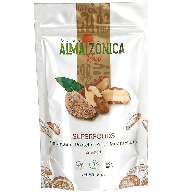 Raw Brazil Nuts 1 lb (16 oz) – Wild Harvested Unsalted Whole High Selenium Non-GMO Single-Origin Bolivia Gluten-Free Kosher Resealable Bag | ALMAZÓNICA