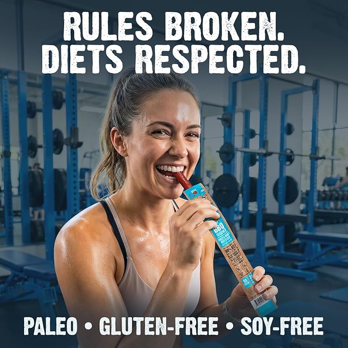 Righteous Felon Meat Sticks | 100% Grass Fed Beef | 9g Protein per Stick | Keto Gluten-Free Low Sugar High Protein Snack Sticks | Individually Wrapped | Honey Heist BBQ Beef Sticks 10 Count