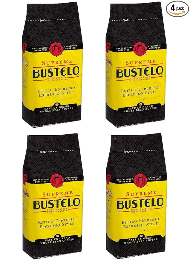 Supreme By Bustelo Whole Bean Espresso Style Coffee 32 Ounces 4 Pack