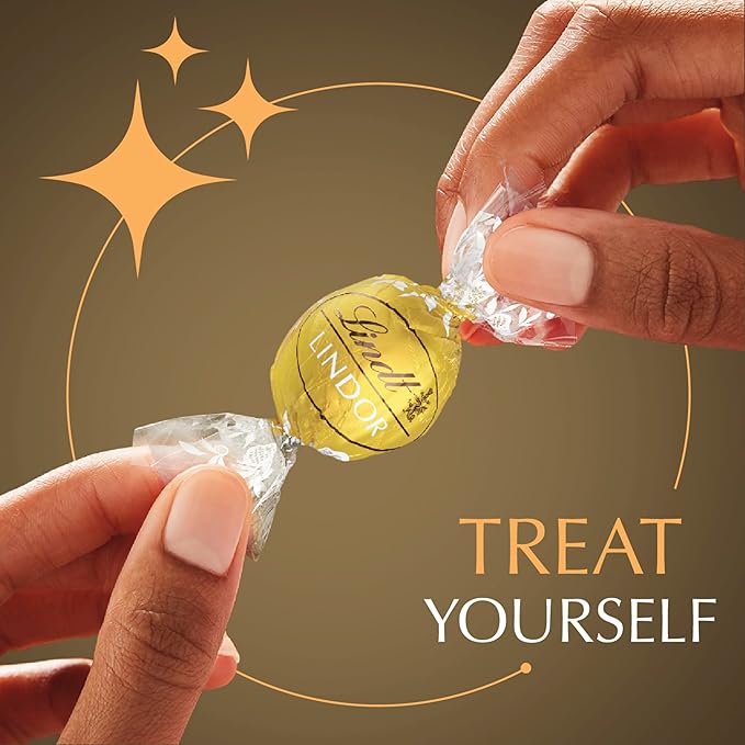 Lindt LINDOR Assorted Chocolate Truffles 90 Count Gift Box Chocolate Candy with Smooth Melting Truffle Center 38.4 oz. Box