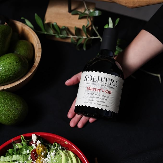 Solivera Master’s Cut Extra Virgin Olive Oil High in Polyphenols Drinking Bread Dipping &amp Finishing Smooth &amp Complex Flavor 350 mg/kg EVOO