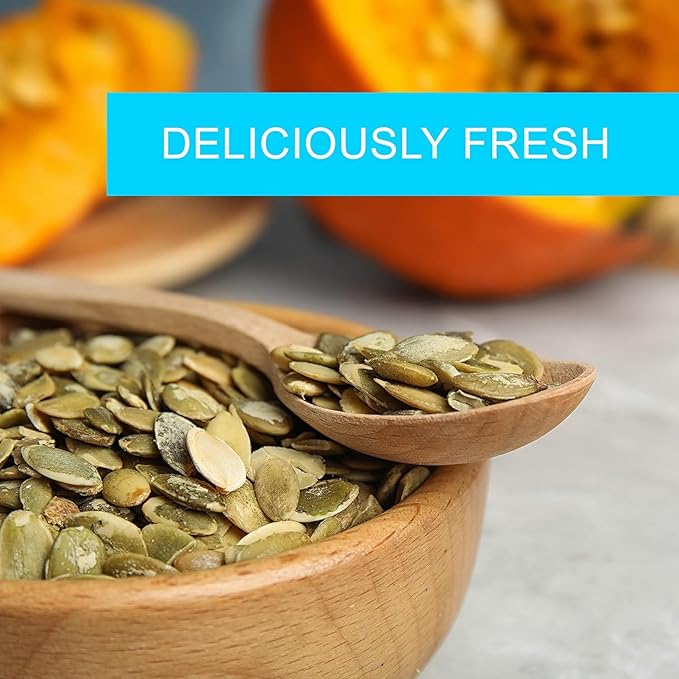 Pumpkin Seeds Pepitas Roasted Salted - 32 oz - 2 lbs | Healthy Snack | Vegan Keto Diet Friendly | Hand-Picked | Kosher Certified | Non Organic Pumpkin Seed | Jaybee's Nuts (Roasted Salted)