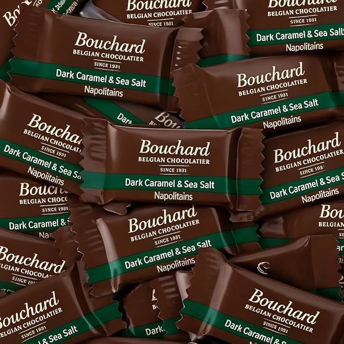 Bouchard Belgian Dark Chocolate with Caramel &amp Sea Salt (5.29 OZ / 150g) (Pack of 2)