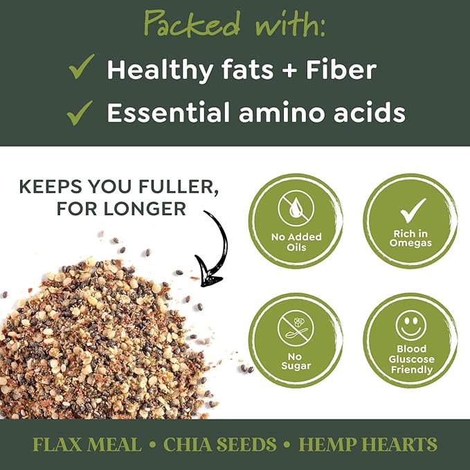 Witzi's No Oats Oatmeal Alternative Cardamom &amp Cinnamon 2oz (Pack of 6) Made with Chia Seeds Cinnamon &amp Cardamom Grain Free Gluten Free Vegan Keto