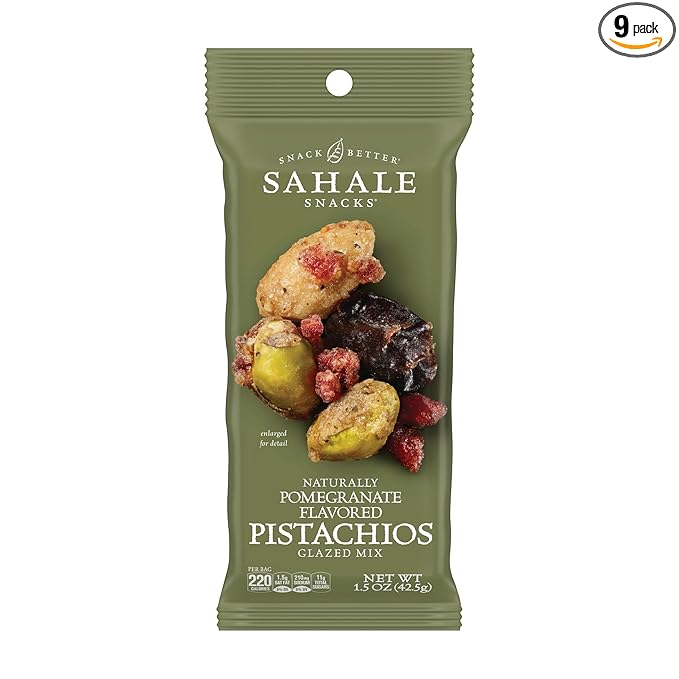 Sahale Snacks Pomegranate Flavored Pistachios Glazed Mix 1.5 Ounces (Pack of 18)