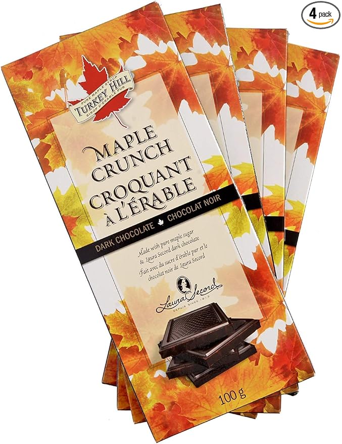 Turkey Hill 4 Pack Maple Chocolates Maple Crunch Dark Chocolate by TURKEY HILL SUGARBUSH