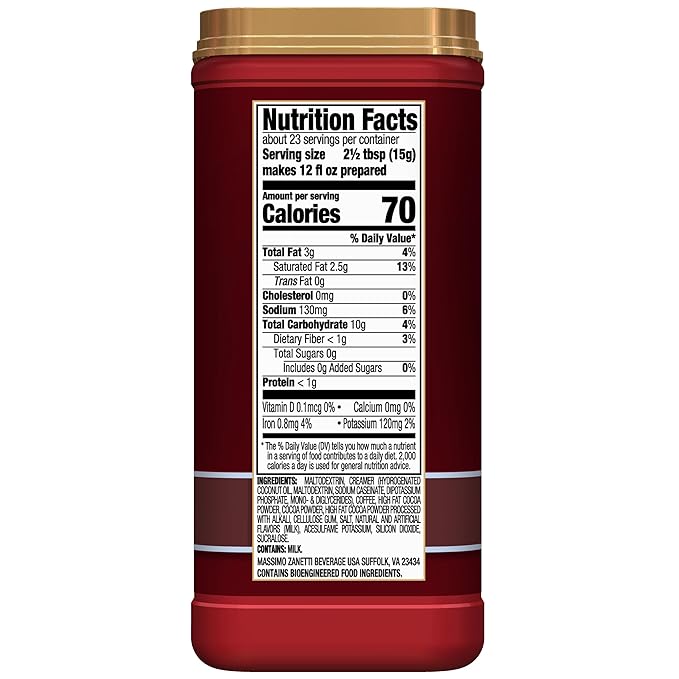 Hills Bros. Flavor Coffee (Sugar-Free Double Mocha 12 Ounce (Pack of 8)