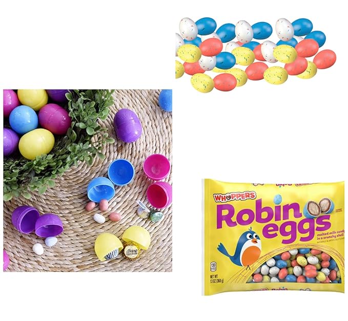WHOPPERS Robin Eggs Malted Milk Treats Easter Candy Easter Basket Fillers Pack of 2 13 Ounces Per Bag