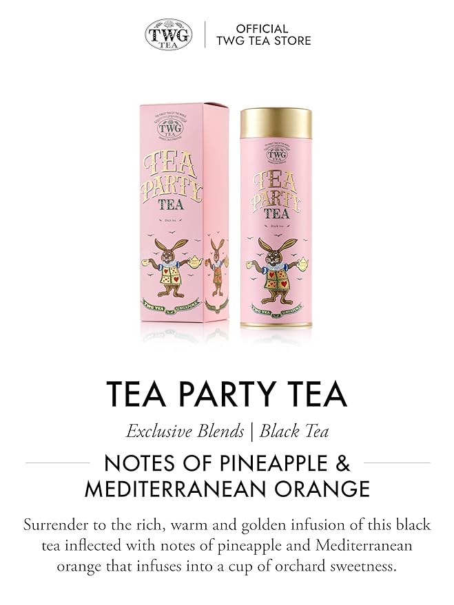 TWG Tea | Tea Party Tea | Black Tea | Marigold &amp Tropical Fruits | Haute Couture Tin 100g | Gift Set