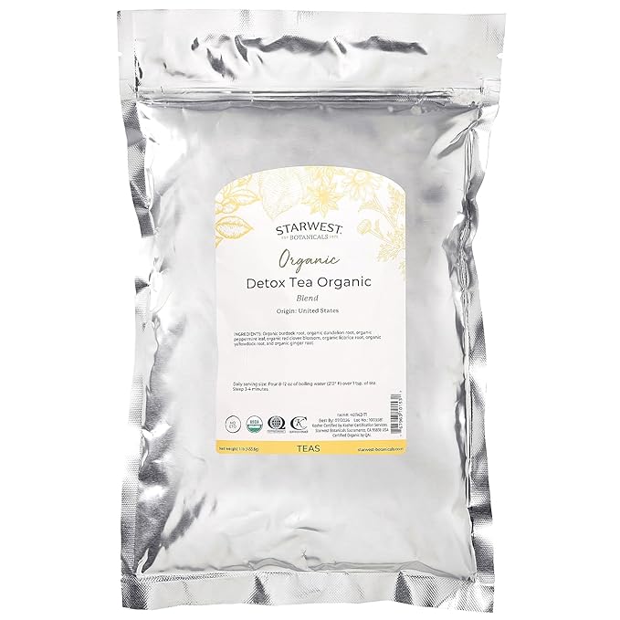 Starwest Botanicals Organic Detox Tea Blend 1 lb (453.6 g)