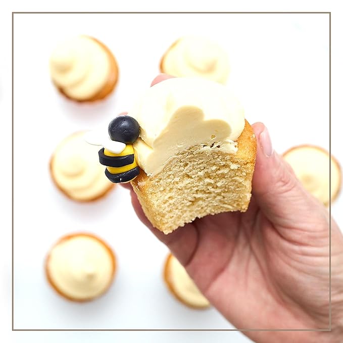 CrumbleCrate Honey Bee &amp Orange Cupcakes DIY Baking Kit for Adults | Gourmet Cupcakes Making Set with Pre-Measured Ingredients | Perfect Baking Gift