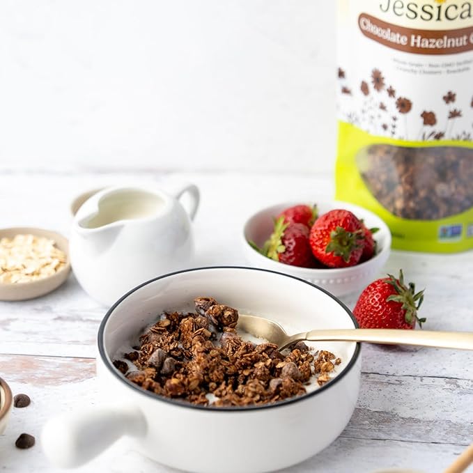 Jessica’s Chocolate Hazelnut Granola - Handmade Non-GMO Gluten-Free Whole Grain 11oz (3 Pack)