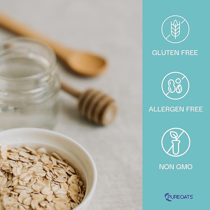 PureOats Gluten Free Rolled Oats Whole Grain 25 lb / 11.3 kg) Bulk Size Bag