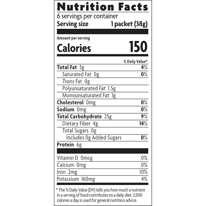 Nature's Path Organic Qi'a Superseeds &amp Grains Instant Oatmeal 8 oz (Pack of 6) Gluten Free Non-GMO