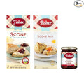 Fisher Bakery Favorites Variety Pack – Original &amp Cranberry Orange Scone Mix with Raspberry Jam – (1 Ea.)(Variety Pack)