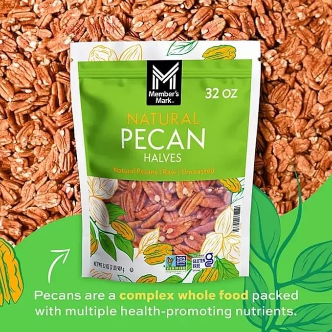 M-Natural Pecan Halves 32 Ounces (2 pack)
